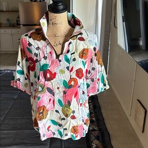 Floral Women's Blouse - Multicolor